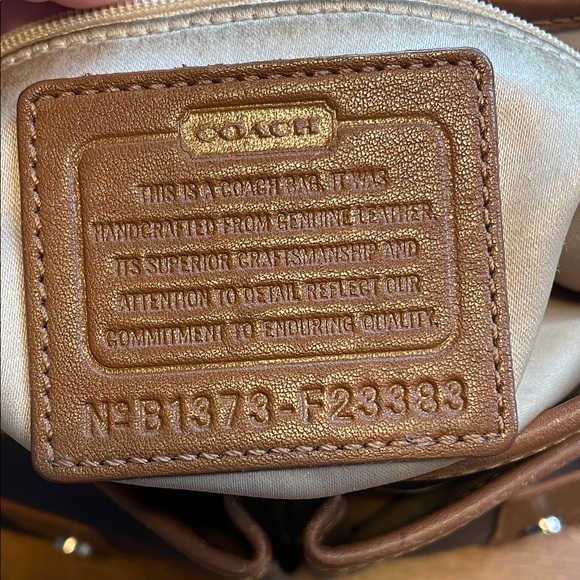 Coach Cream, Blue, and Brown Leather Crossbody Bag - Picture 4 of 16